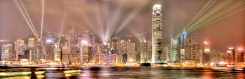 Lichtershow der Wolkenkratzer Symphony of Lights