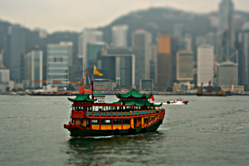 Im Hafen von Hong Kong